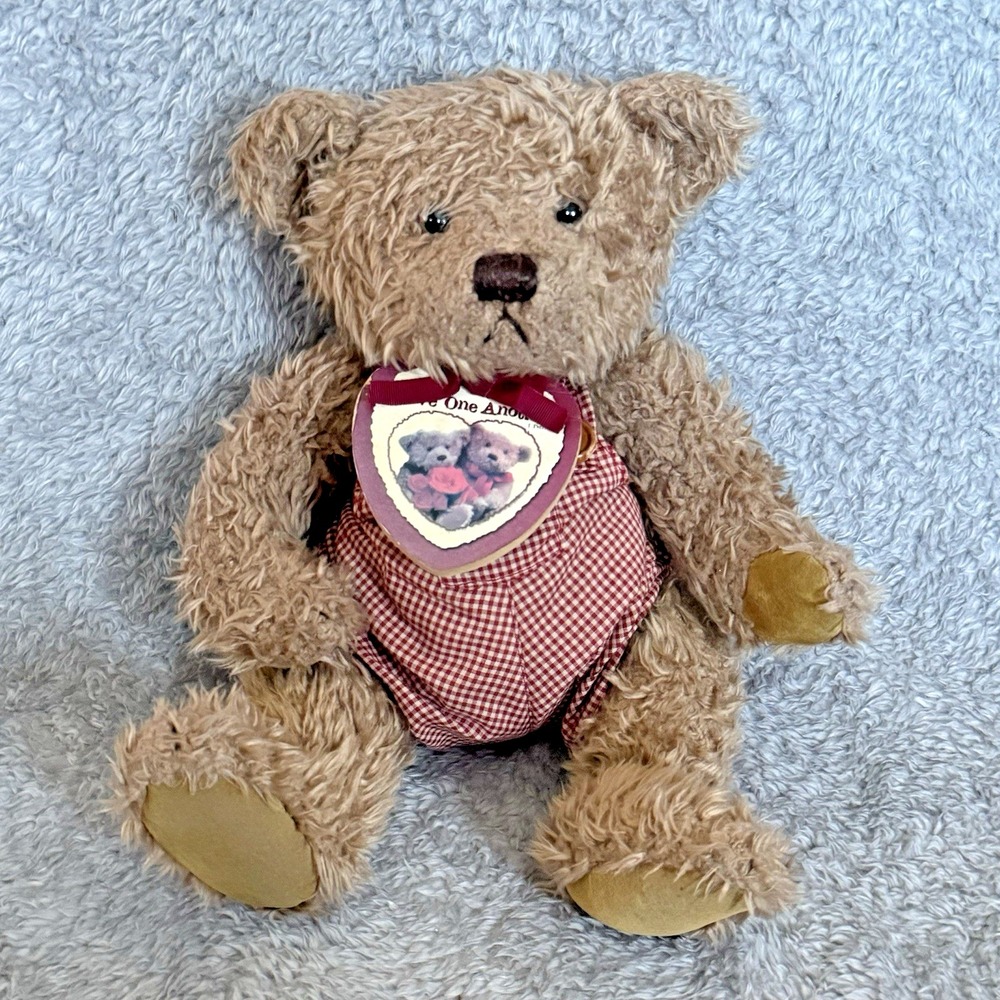 Zondervan Gifts Teddy Bear Plush Stuffed Animal Gingham Outfit Heart Book